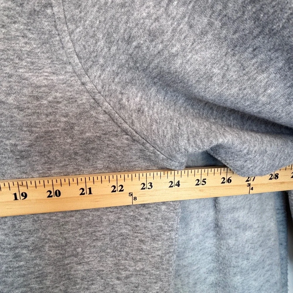 Vintage Sweatshirt Cardigan‎ Autumn Gnome Pumpkin Leaves Whimsical Gray 1X Plus